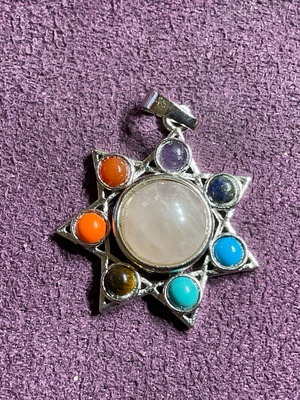 Rose quartz authentic stone pendant