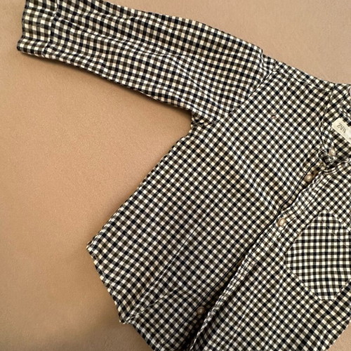 Zara checked shirt with long sleeves, like new, size 18-24 months