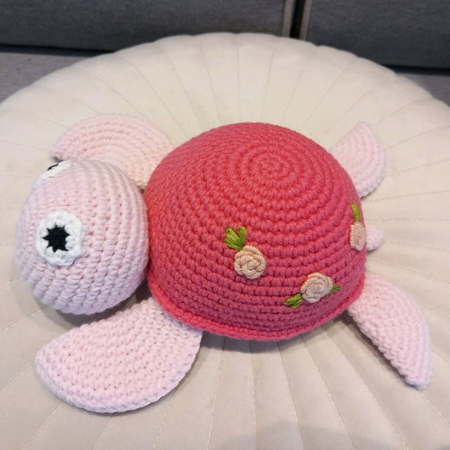 Amigurumi doll handmade crocheted turtle 19 cm new