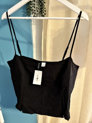 H&M crop top, black, XXL