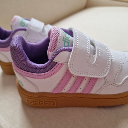 Adidas Hoops 3.0 CF kids sneakers size 25 new, white and lilac