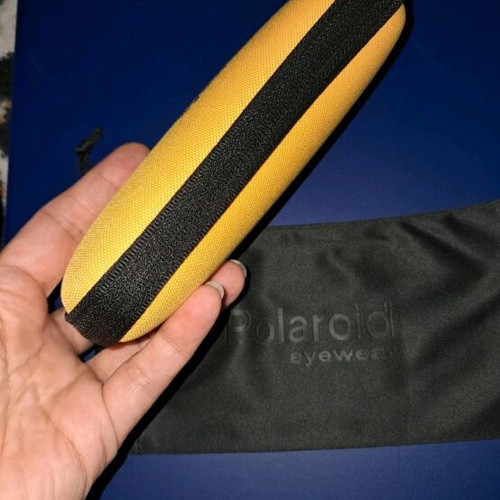 Polaroid glasses case and pouch new, black and yellow