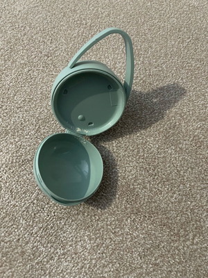 Double pacifier case petrol color