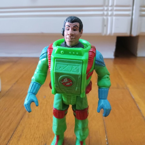 Vintage Ghostbusters Winston Zeddmore Super Fright Features figure Kenner 1989
