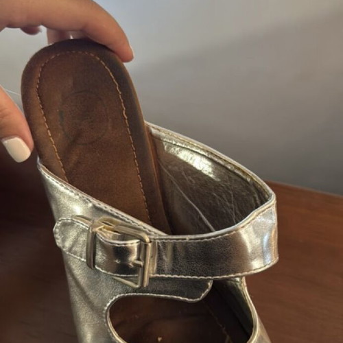A.S. 98 Silver Sandals like new, size 40