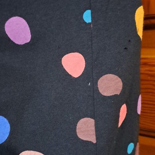 Numph Dotty Elephant polka dot T-shirt, size L, black