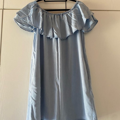 Premium denim dress Zara blue size M new