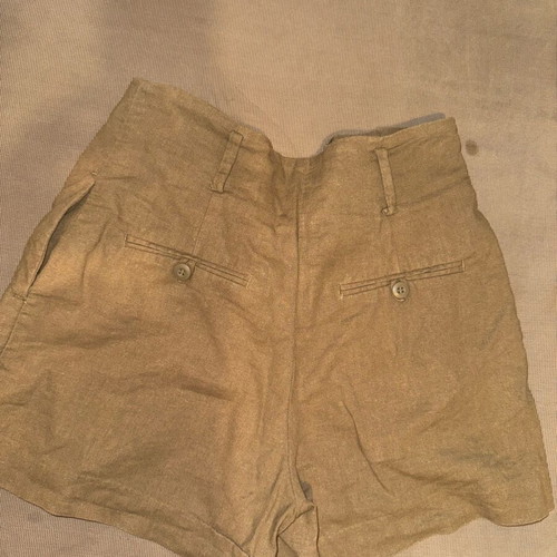 Khaki linen bermuda Zara like new, size XS
