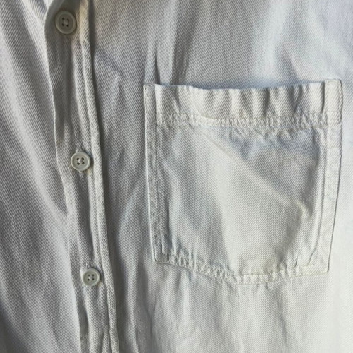 Pull & Bear White Long-Sleeve Overshirt Medium like new