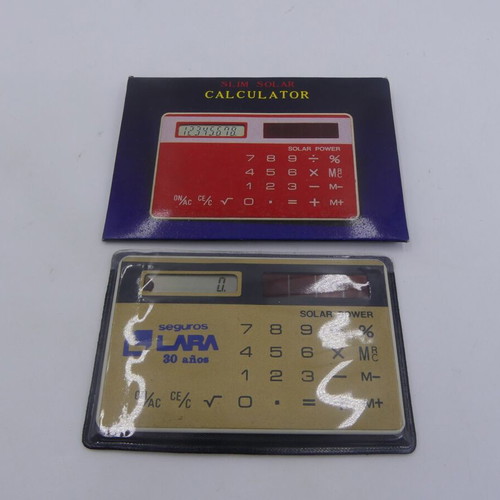 Vintage Slim Solar Calculator used, retro design