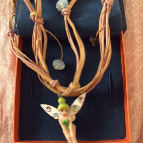 Necklace with Tinker Bell, like new, long