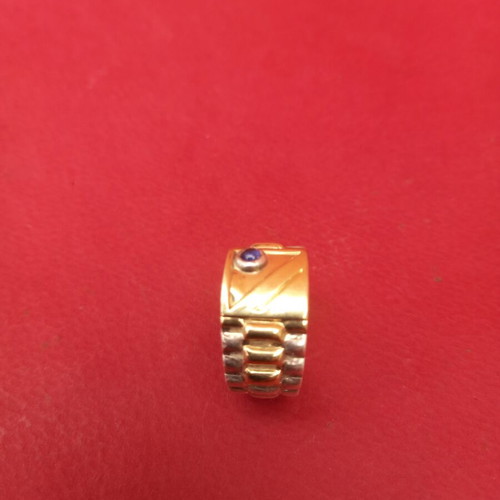Silver and 14K Gold Ring used, size 54