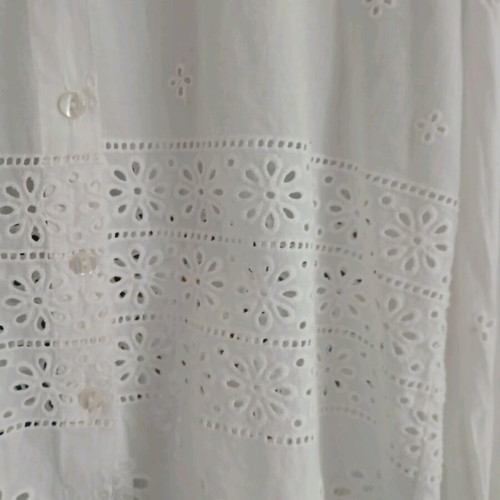 BSB Kippur Lace Shirt New Size M White