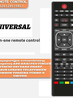 Универсално дистанционно управление ново за телевизори AEG AKAI F&U FINLUX HITACHI SABA SHARP TELEFUNKEN TURBO-X TOSHIBA UNITED