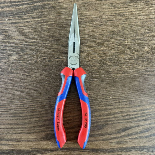 Knipex insulated straight long nose pliers 8" - 200mm, new