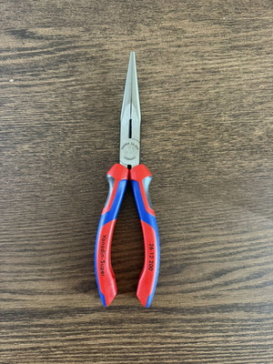 Knipex insulated straight long nose pliers 8" - 200mm, new