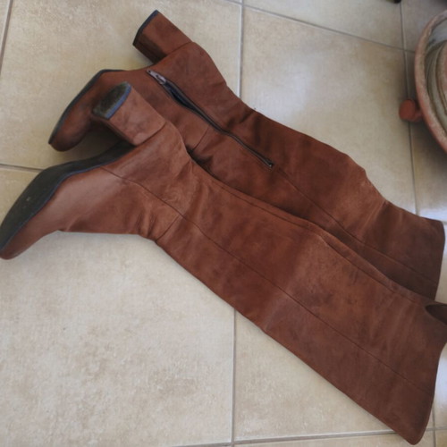 Tsakiris Mallas leather boots used, brown, size 38, soft heel
