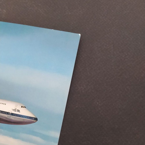 Boeing 747-200B Olympic Airways First Flight Postcard like new 1973