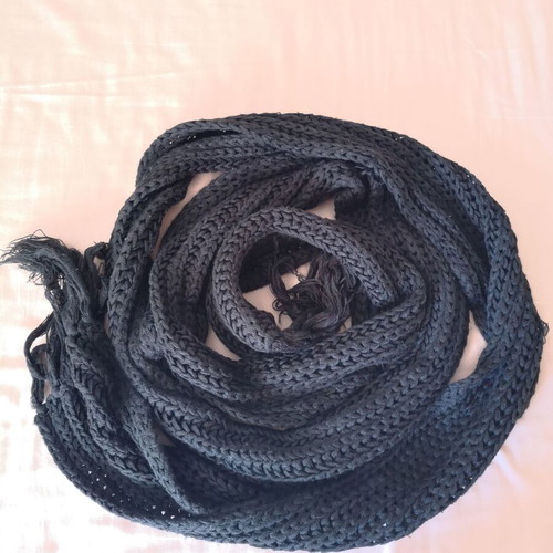 Black scarf very long used