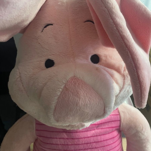 Large stuffed toy used with open seam and missing filling