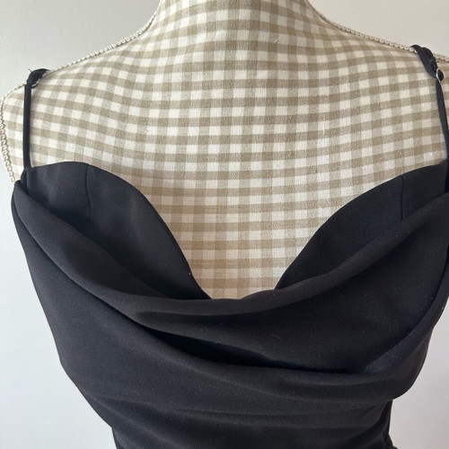 Zara draped black dress size large like new