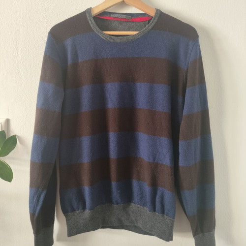Ferrante striped pullover 100% merino wool like new, M/L