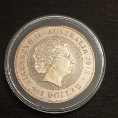 Australian Silver Ounce Bird of Paradise Coin used, 999 fine silver
