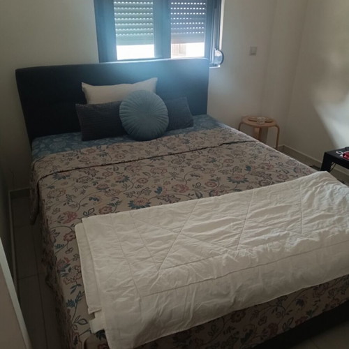 Entos Virgin double bed 160x200 cm fabric gray like new