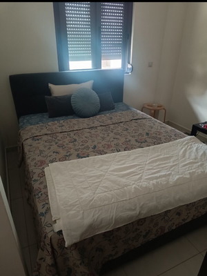 Entos Virgin double bed 160x200 cm fabric gray like new