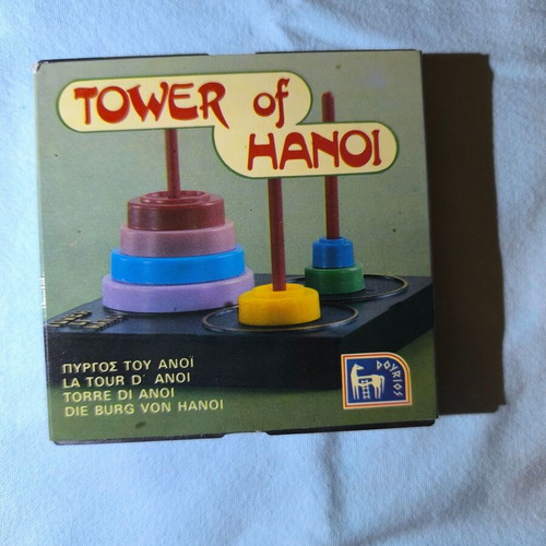 Tower of Hanoi vintage board game by Doureios