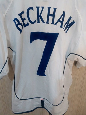 England National Team Beckham Jersey used, genuine authentic