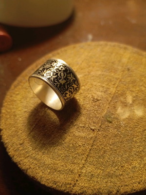 Silver handmade rings vintage design like new, size 57