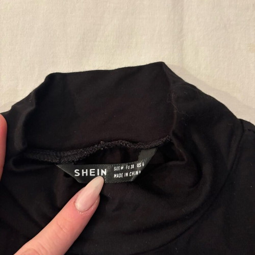 Shein black long sleeve bodycon dress size M like new