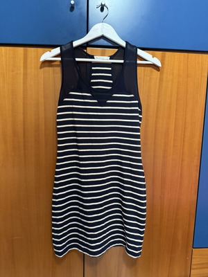 BSB blue striped short dress used, size M