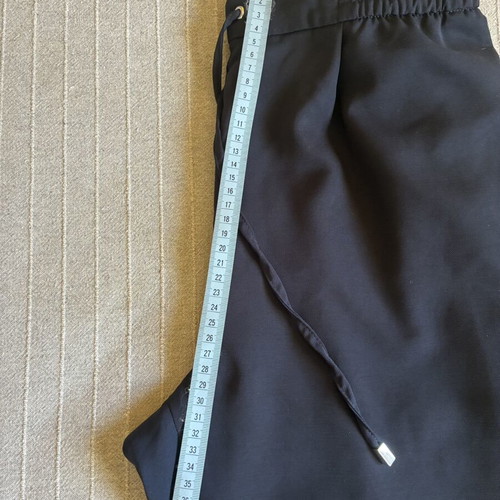 Zara navy blue fluid trousers with elastic drawstring, size S