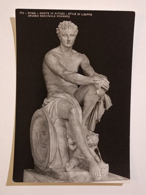 Postcard Roma - Marte in Riposo black and white used