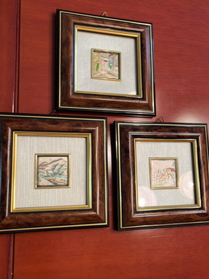 Wooden frames with silver 925 like new, size 13x13