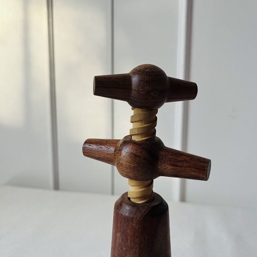 Vintage wooden corkscrew Danish design 60s like new