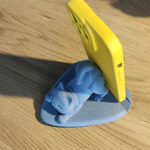Cat phone stand new, 3d printed