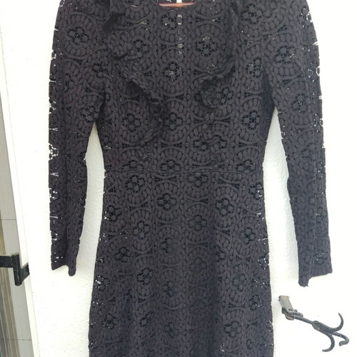 Zara guipure lace black short dress XS used -  8,00 - Vendora.cy