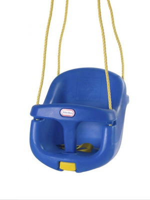 Little Tikes κούνια νηπίου μπλε με πλάτη σαν καινούργιο