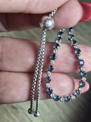 Pandora Riviera bracelet with blue crystals and cubic zirconia