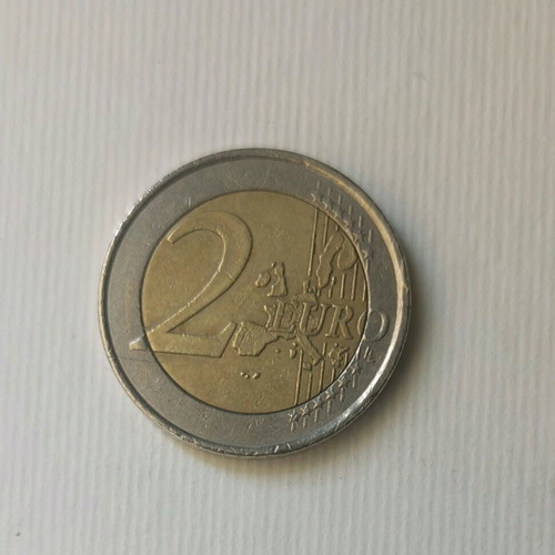 Collectible 2 euro coin Athens 2004 used, Olympic Games Discobolus