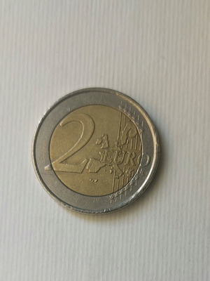 Collectible 2 euro coin Athens 2004 used, Olympic Games Discobolus