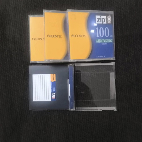 Sony Zip Disk 100MB cartridge set of 4 like new
