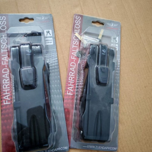 Bicycle locking mechanism new, 6 steel links with plastic coating