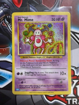 Mr. Mime HOLO Pokémon card from Classic Blastoise & Suicune ex Deck
