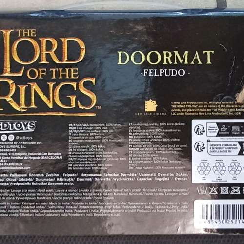 SD LORD OF THE RINGS LOTR DOORMAT GANDALF YOU SHALL NOT PASS 60 x 40 cm DOOR MAT
