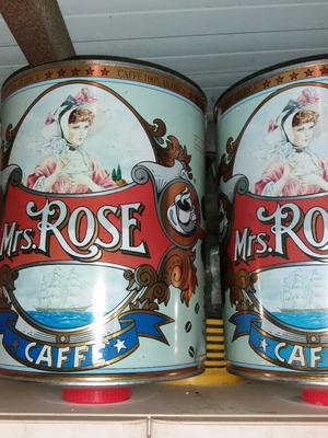 Μεταλλικό δοχείο καφέ Mrs. Rose μεταχειρισμένο, 3 κιλών, σετ 3 τεμαχίων