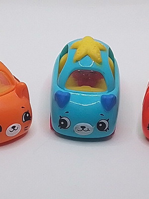 Shopkins 2019 toy cars used, pack of 3
